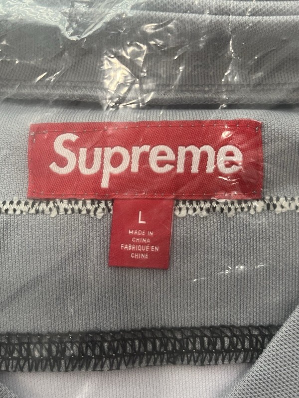 Supreme Fire & Ice Hockey Jersey Black Grey Embroidered FW25 NEW - Size Large gallery