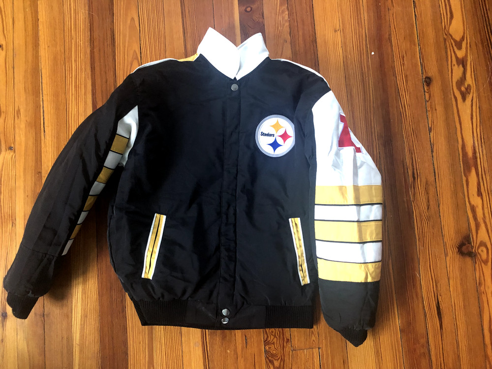PITTSBURGH STEELERS REVERSIBLE HELMET JACKET MENS-SIZES MED, LG, XL, 2XL & 3XL