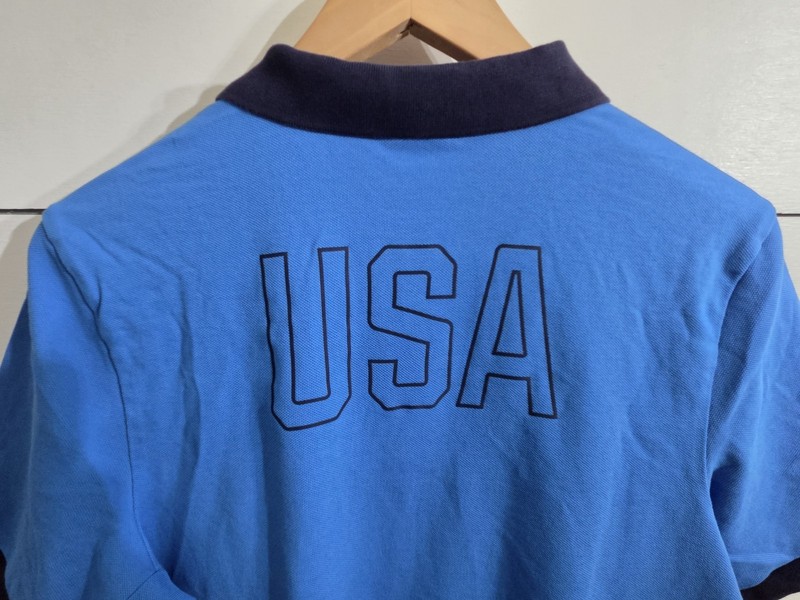 Nike Pro Elite USATF Rio Olympics Training/Travel Polo Blue 812193-406 Mens Sz L gallery