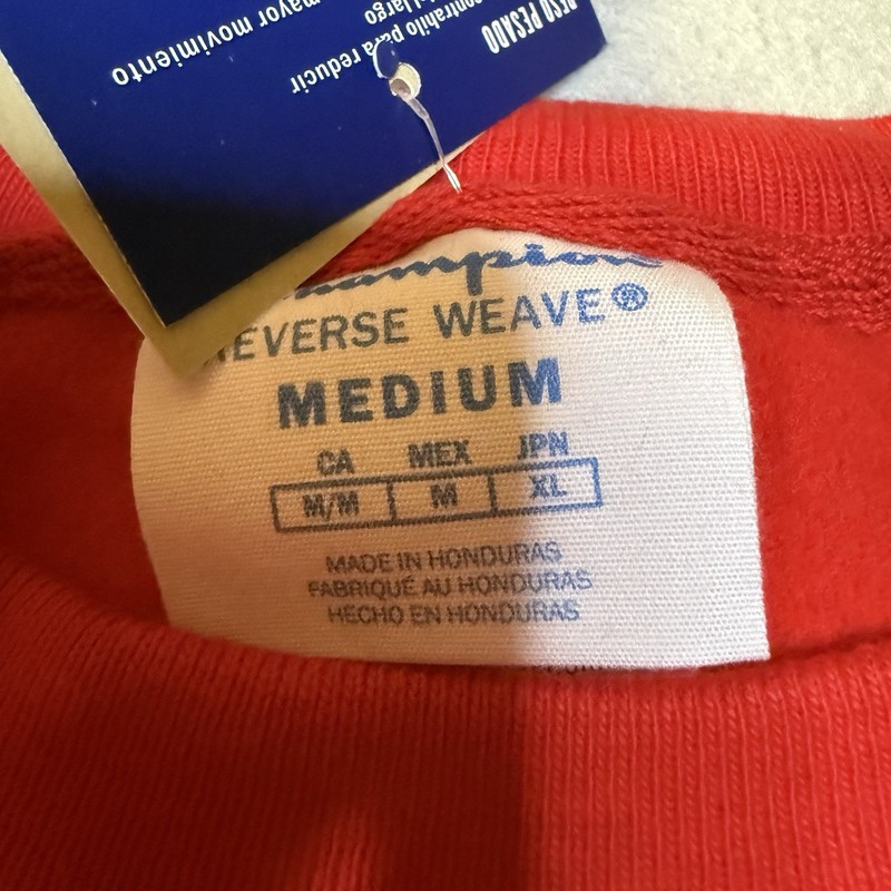 NEW MEN'S CHAMPION REVERSE WEAVE CREWNECK SWEAT TOP TEAM RED M gallery
