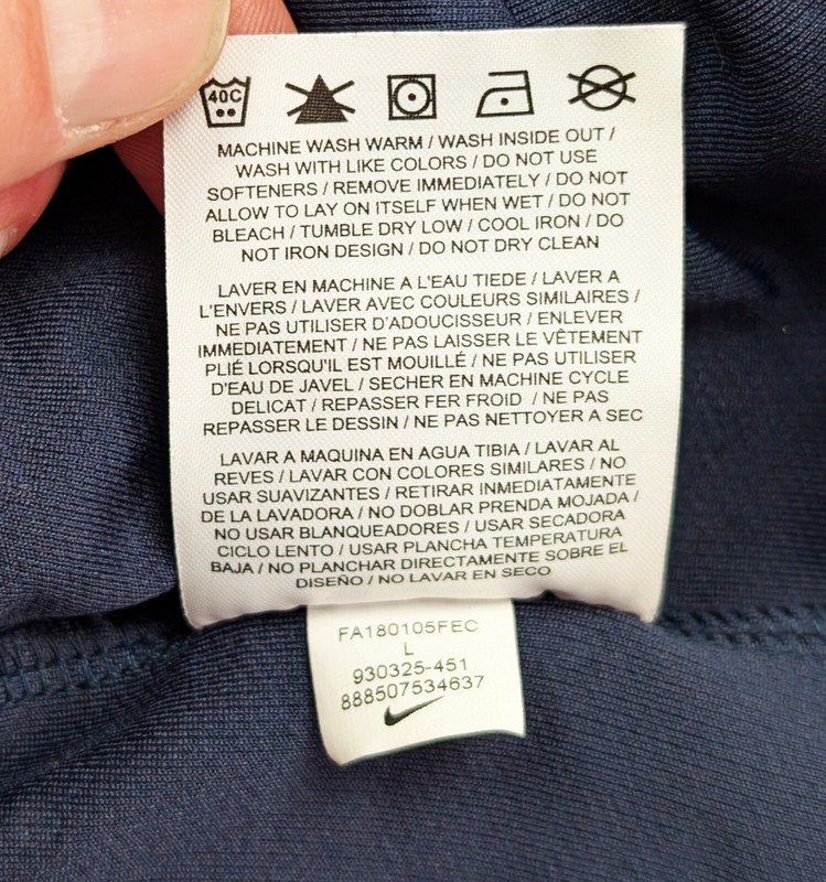 Nike Sportswear Tech Fleece Long Sleeve Shirt Mens Size Large L Blue Polka Dot gallery