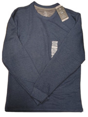 NWT Members Mark Long Sleeve Lounge Tee Heather Blue Cove Size Small