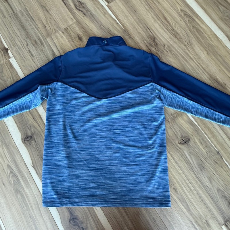 LRD Performance Mens Medium Pullover 1/4 Zip Long Sleeve Shirt Blue gallery