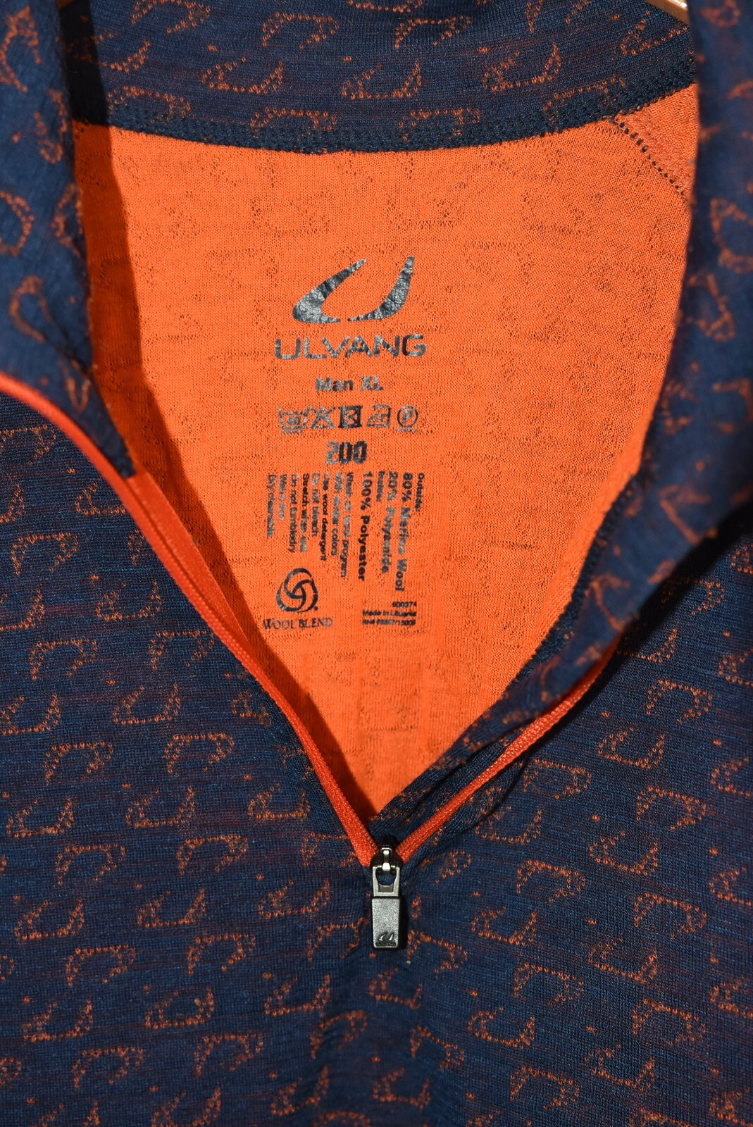 Ulvang 200 Half Zip Wool Sweater Base Layer Top Size XL gallery