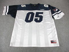 VINTAGE FUBU Jersey Mens 2XL XXL White Blue Football 05 Champions Street Wear