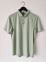 NWT LULULEMON FOGN Light Green Evolution SS Polo Top Golf Shirt Men’s Medium