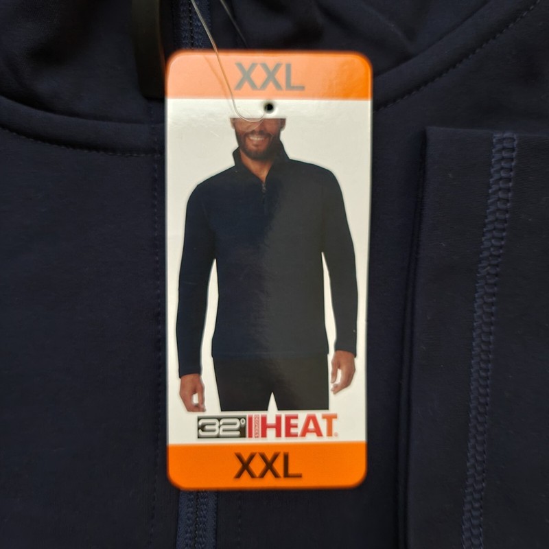 Lot of 2-32 Degrees Heat Tech 1/4 Zip Pullover Mens 2XL Long Sleeve Shirt gallery
