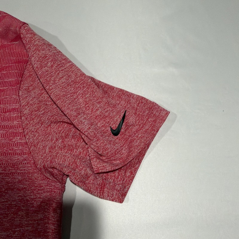 Nike Golf Dri-FIT Tour Performance Mens M Polo Shirt Heather Pink Hidden Buttons gallery