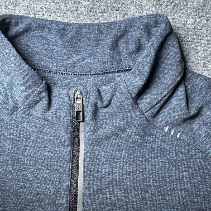 Lululemon Surge Warm 1/2 Zip Men Medium Heather Navy Pullover Stretch Athletic gallery