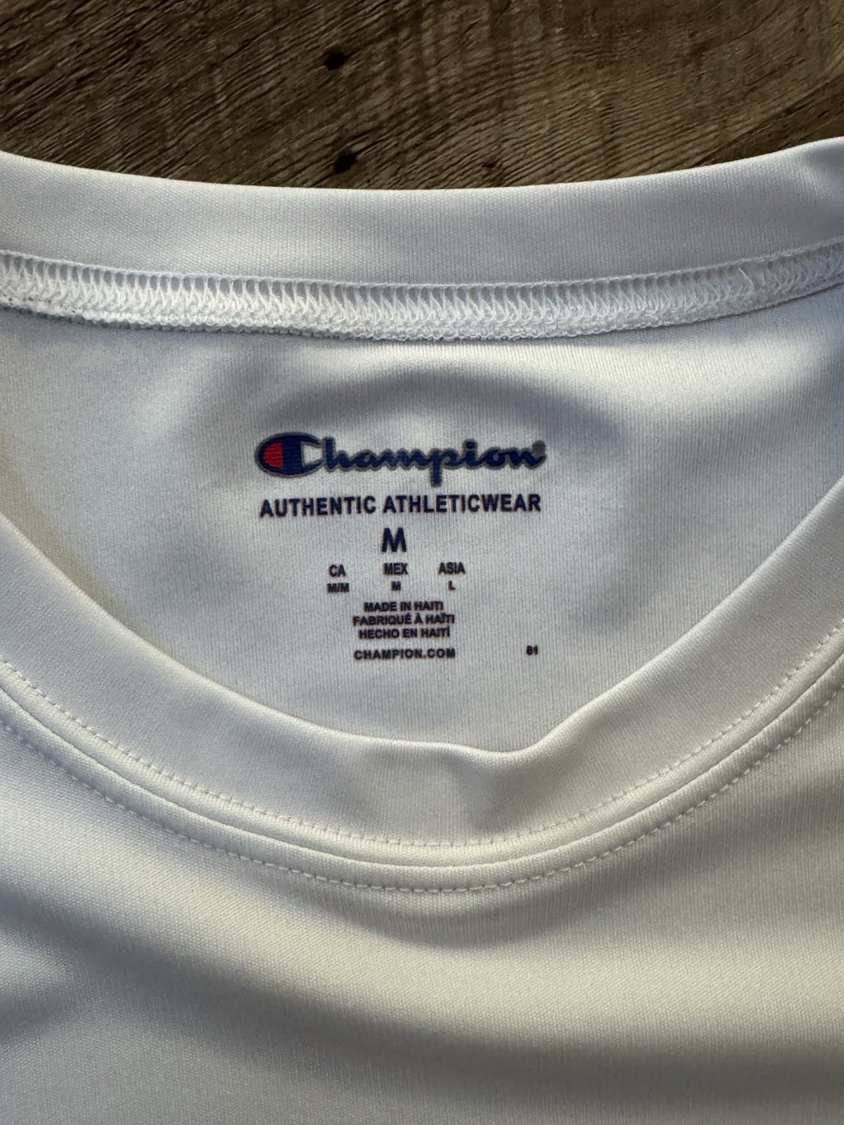 Champion Authentic Athleticwear Men's White Lightweight Crew Neck T-Shirt M gallery