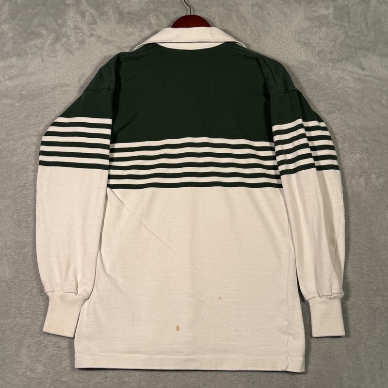 Canterbury New Zealand Rugby Shirt Mens L Green Striped Kiwi Lager *FLAW gallery