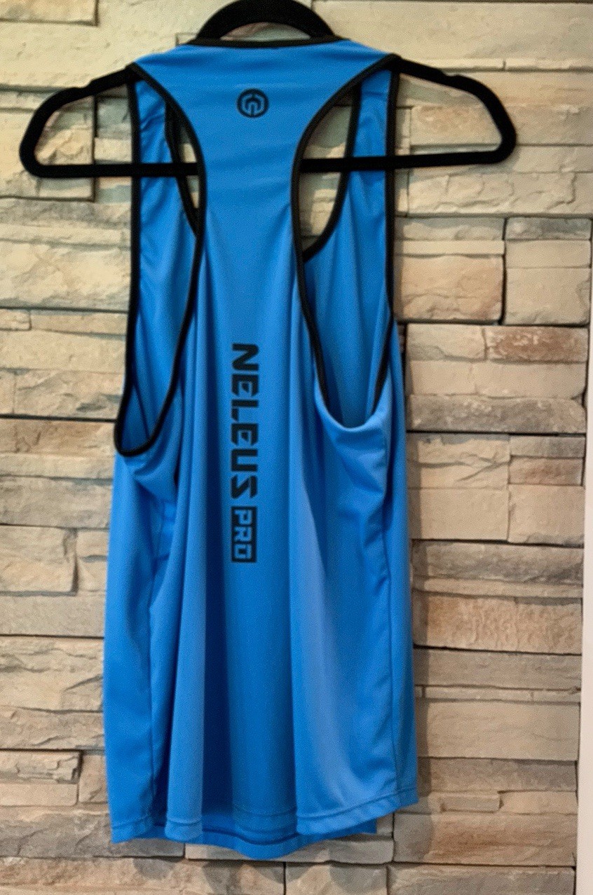 Neleus Pro Blue Men’s Small S Racerback Athletic Tank Top Training Jogging gallery