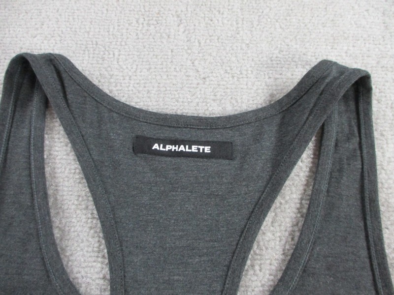 Alphalete Tank Top Mens Medium Heather Gray Stringer Gym Training Workout Muscle gallery