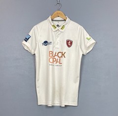 Samurai Kent Cricket Podmore #1 Polo Shirt Jersey Men’s Size M White Top