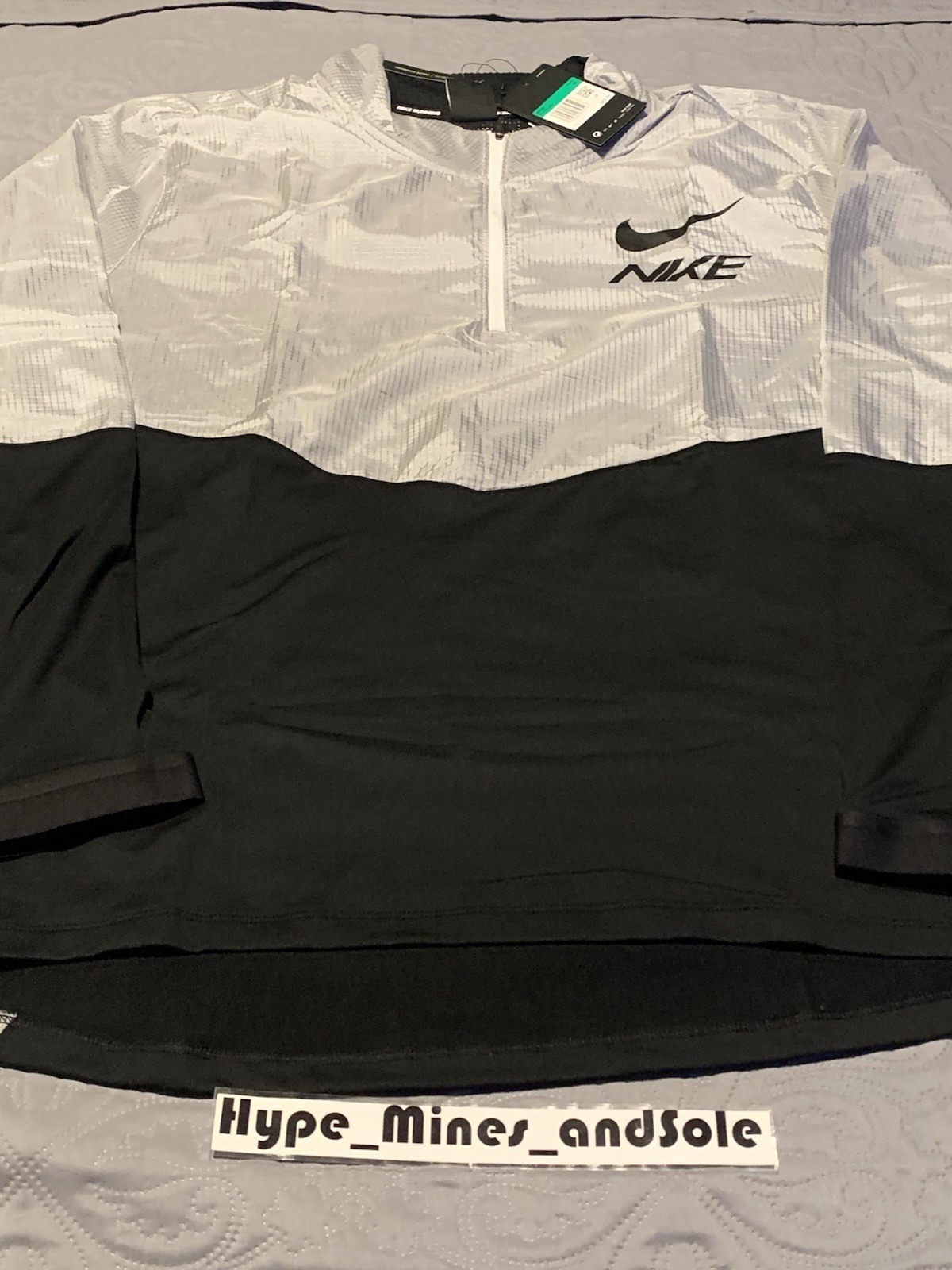 NWT Nike Element Half 1/2 Zip XL Hybrid Reflective Running Jacket BV4725 010 gallery