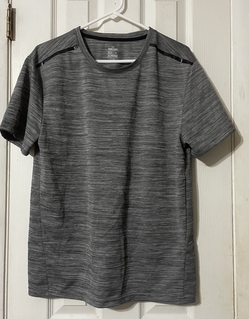 Spalding Dri Power T Shirt Large Gray Marled Short Sleeve gallery