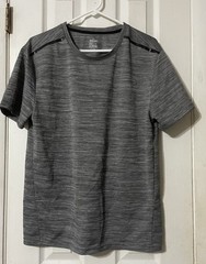 Spalding Dri Power T Shirt Large Gray Marled Short Sleeve