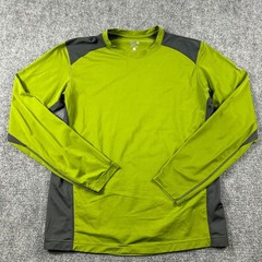 Mountain Hardwear Shirt Mens Medium Green Long Sleeve Hiking Performance Base