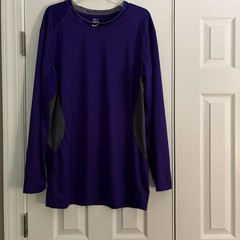 Nike Pro Combat Men’s Dri-fit Purple Gray Long Sleeve Shirt Size 3XL