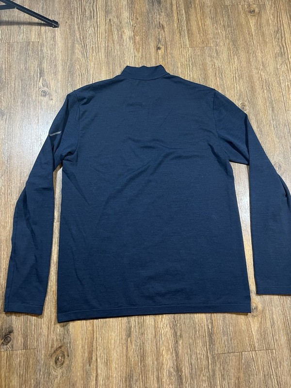 Hill City 1/4 Quarter Zip Mens M Blue Pullover Wool Blend Long Sleeve Active gallery