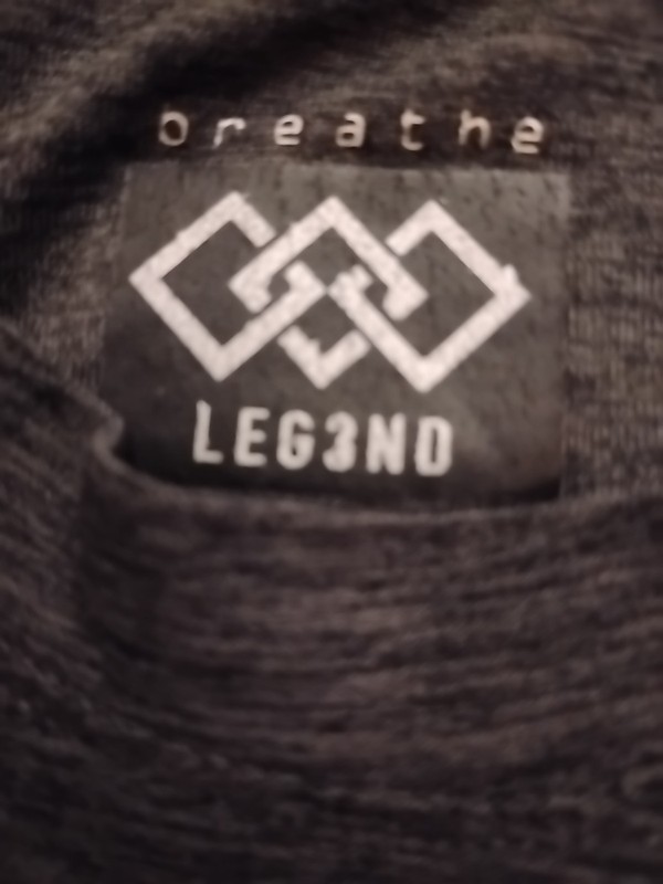 Leg3nd Breathe Men's Black/Grey Heathered Athletic/Active Short Sleeve T-Shirt gallery
