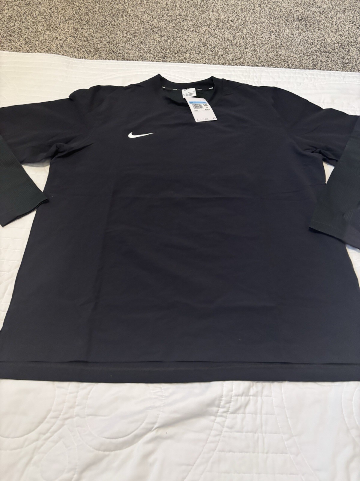 Nike Dri-Fit Medium Lightweight Baseball Pullover Black FD4291-049 NWT $100 gallery