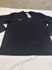 Nike Dri-Fit Medium Lightweight Baseball Pullover Black FD4291-049 NWT $100