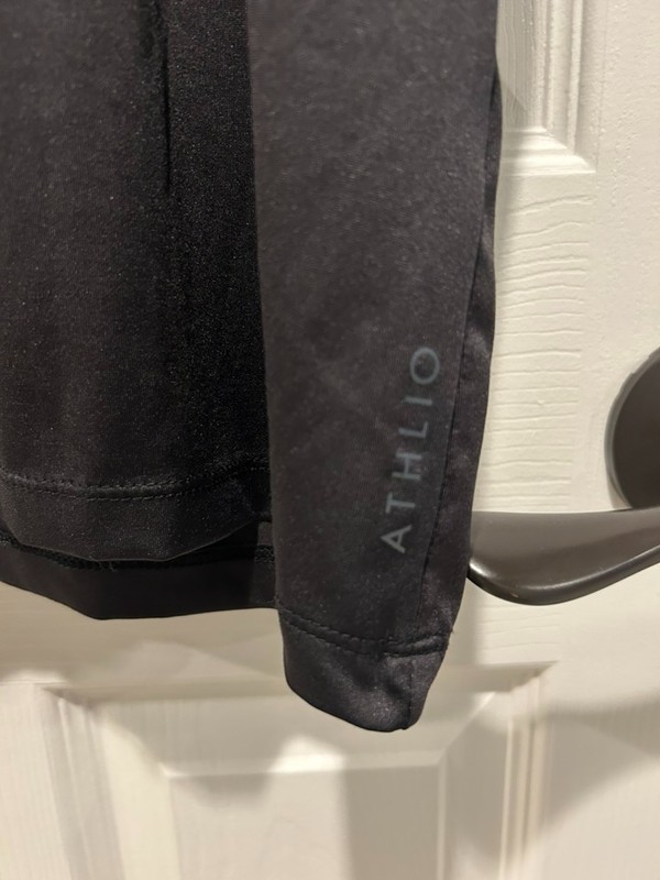 Athlio Men's size XL Black short sleeve crew neck quick dry sun protection shirt gallery