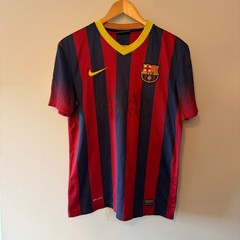 Nike FC Barcelona 2013-14 Home Jersey Mens Red Blue Soccer Shirt LFP Patch