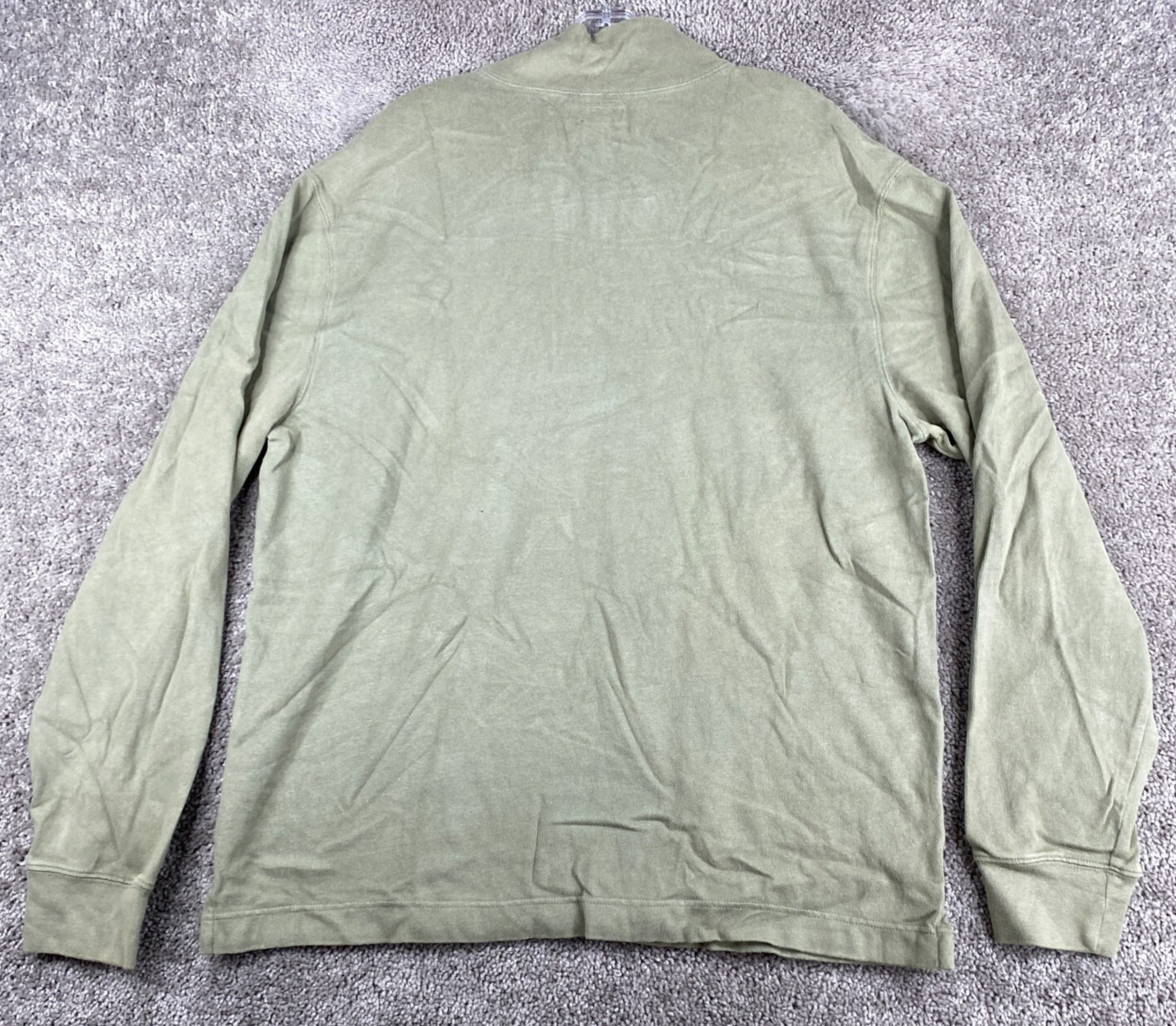 Saddlebred Knit Shirt Men's Size L Green Long Sleeve 1/4 Zip gallery