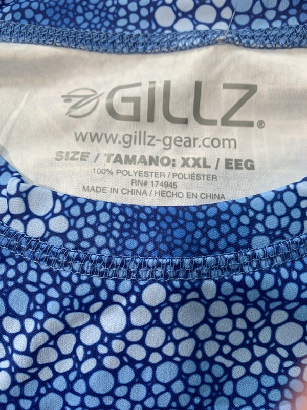 GILLZ LS UV Extreme Sting Ray Pullover Long Sleeve Shirt Blue Men’s 2XL Fishing gallery
