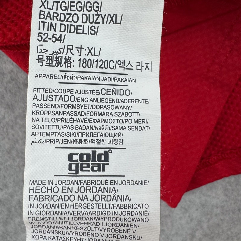 Under Armour ColdGear Reactor Shirt Mens XL Red Long Sleeve Mock Neck Fitted gallery