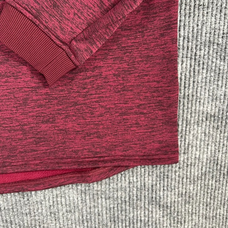 Under Armour Cold Gear Pullover Fleece Mens Large Red Purple Plum Long Slv 1/4 gallery