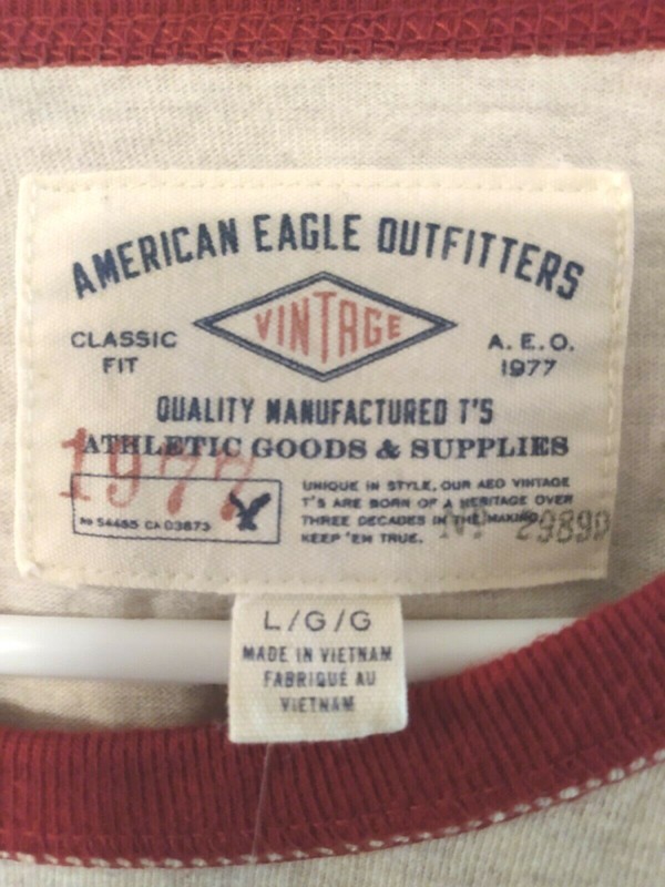 American Eagle Men Sz L NWT Longsleeve Crewneck Lightweight Pullover Shirt Logo gallery