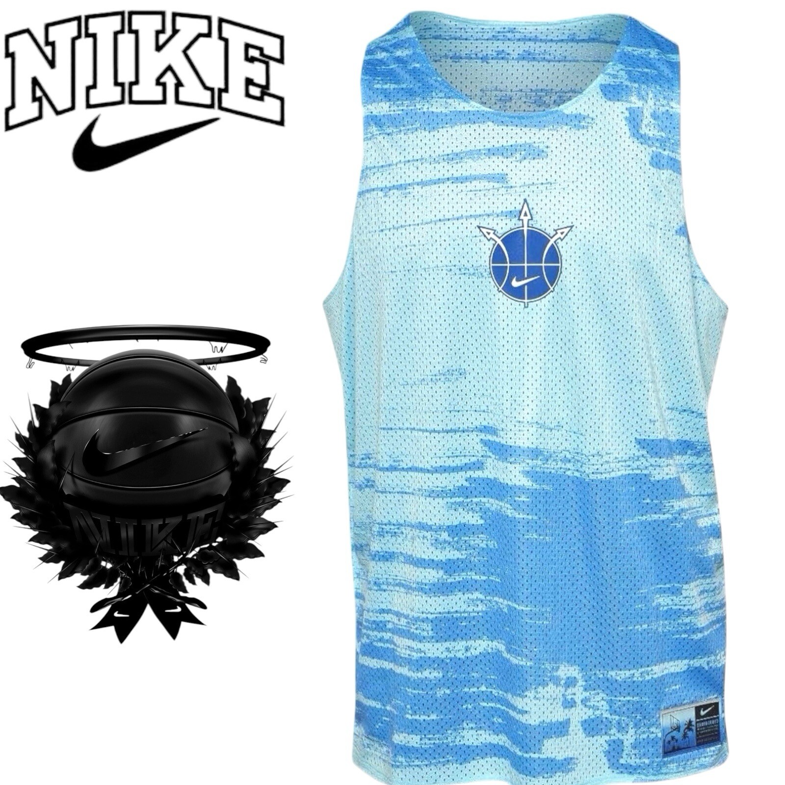 NWT Nike Standard Issue Mesh Reversible Basketball Jersey Size:Medium DV9606-482 gallery