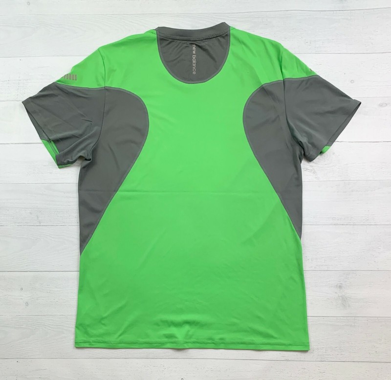New Balance Mens Lightning Dry Green Athletic Shirt T-Shirt Large L gallery