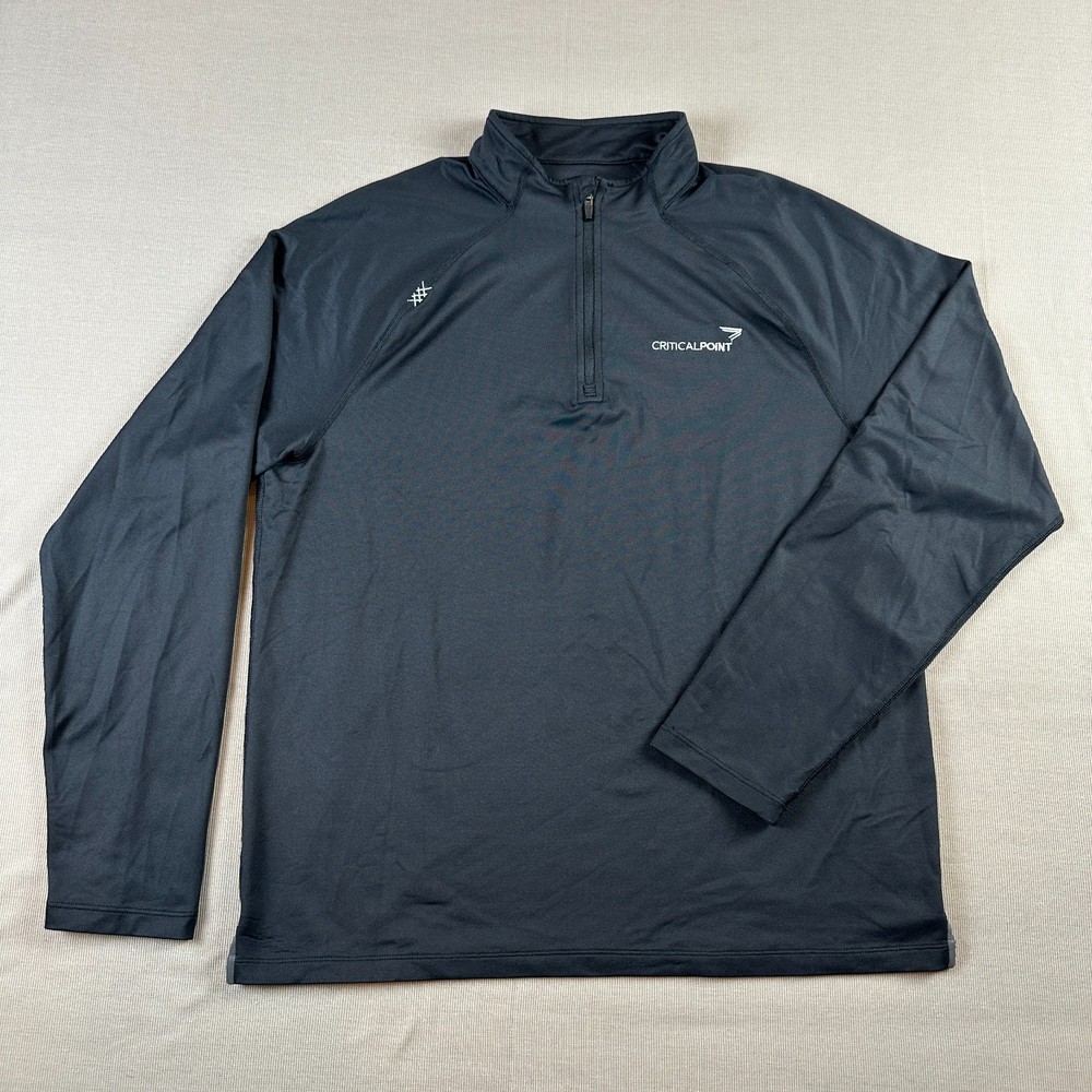 Rhone Session 1/4 Zip Pullover Black Performance Stretch CRITICALPOINT Medium M