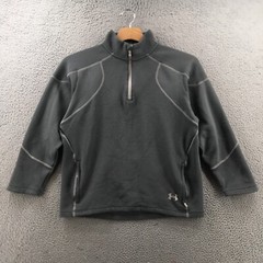 Under Armour Quarter Zip Pullover Activewear Top Mens Large Loose Fit Grey