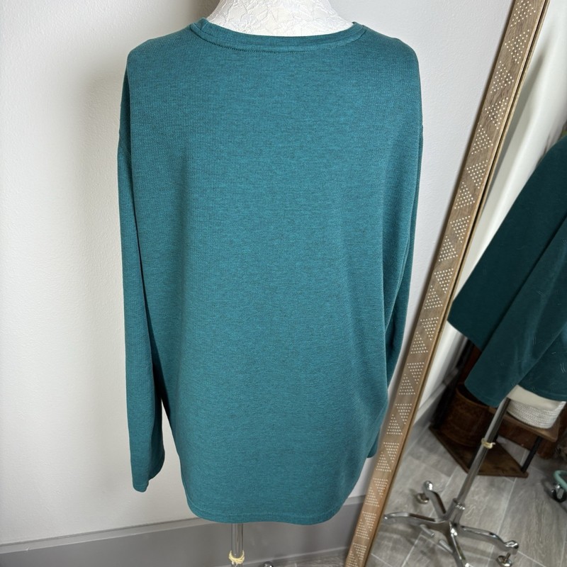 Athletic Works Men’s 2XL (50-52) - Teal Active Wear Long Sleeve Shirt DriWork gallery