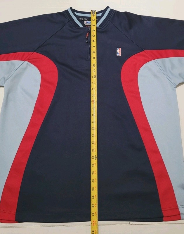 Fubu Athletic NBA Pullover 1/4 Zip Mens Size XL Shirt Blue/Red gallery