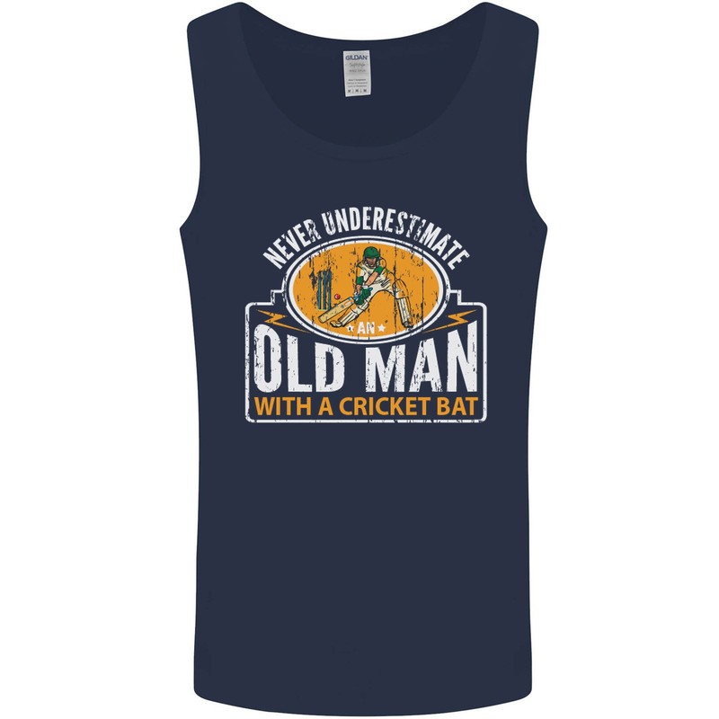 An Old Man With a Cricket Bat Cricketer Mens Vest Tank Top gallery
