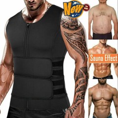 Men Sweat Sauna Shaping Tank Top Neoprene Waist Trainer Hombre Fajas Body Shaper