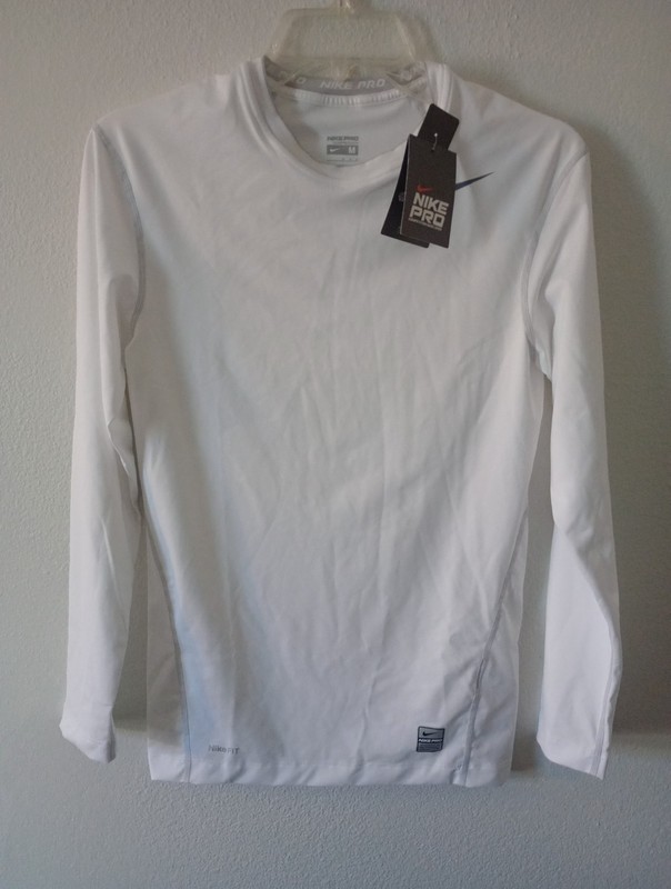Nike Pro Mens M White Compression Shirt 336713 100 NWT gallery
