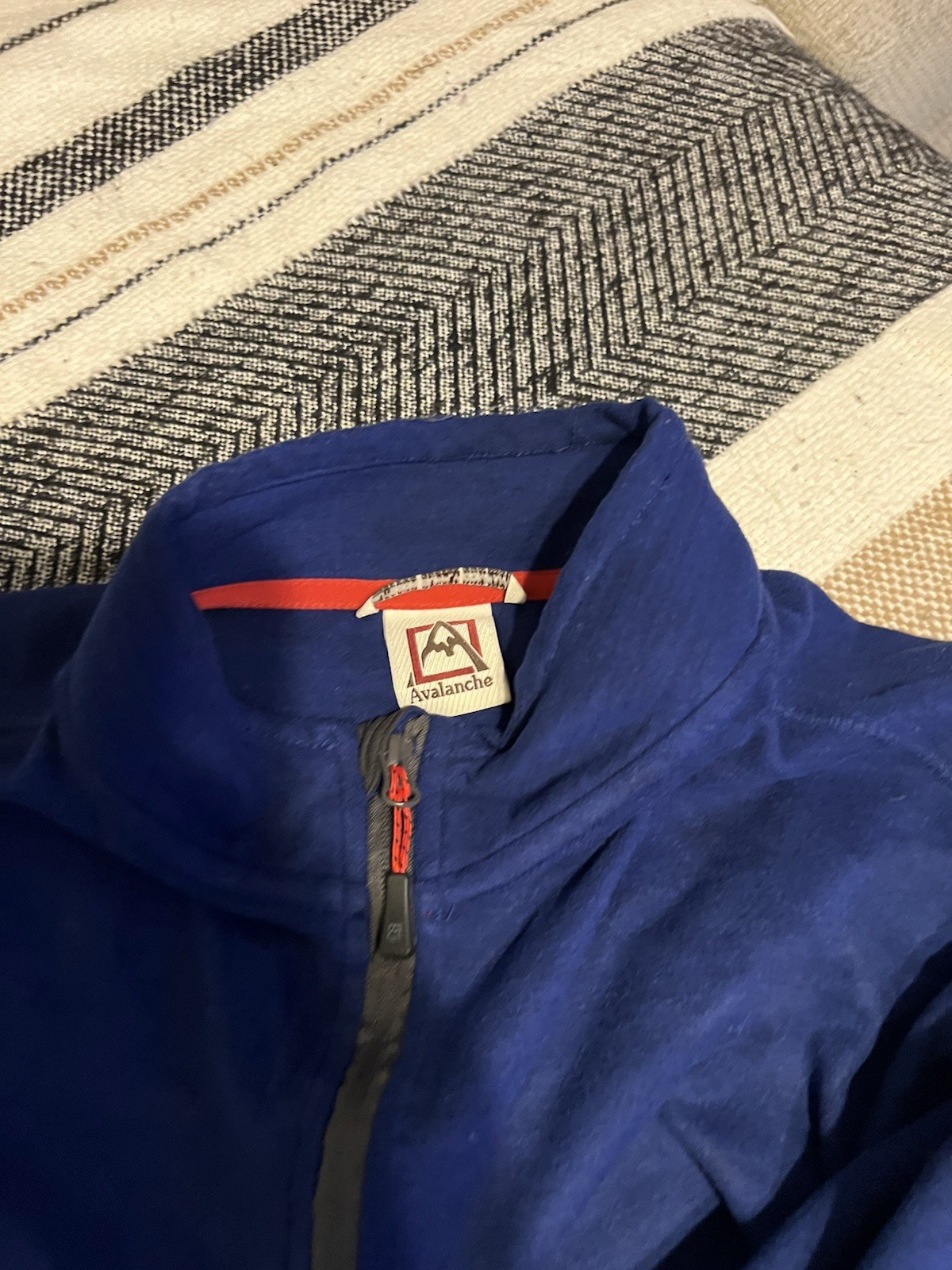 Avalanche Men's Blue Quarter Zip Top Pullover Sweater 1/4 Zip XL gallery