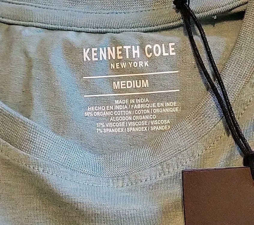 NEW Kenneth Cole Active Mens Heather Green Tech Pocket Tee T-shirt Sz Medium gallery