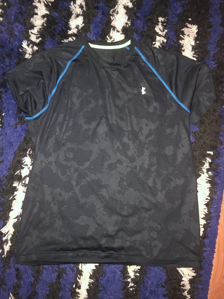 Under Armor Black T-Shirt With Yellow And Blue Highlights(read description)