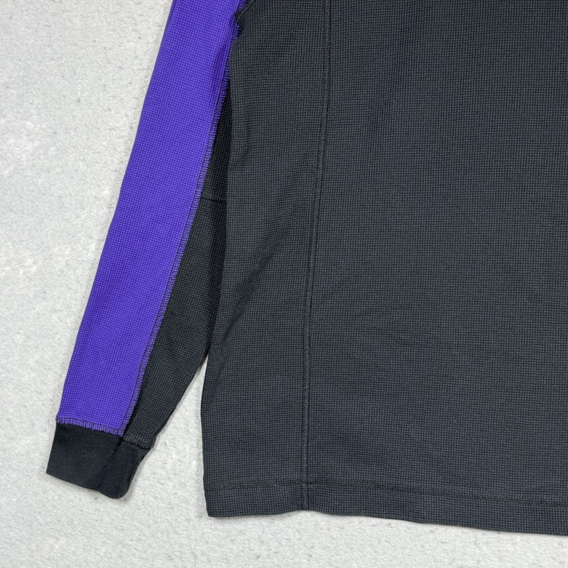 Jordan Mountainside Thermal Shirt Men's Medium Black Green Purple Waffle Knit gallery