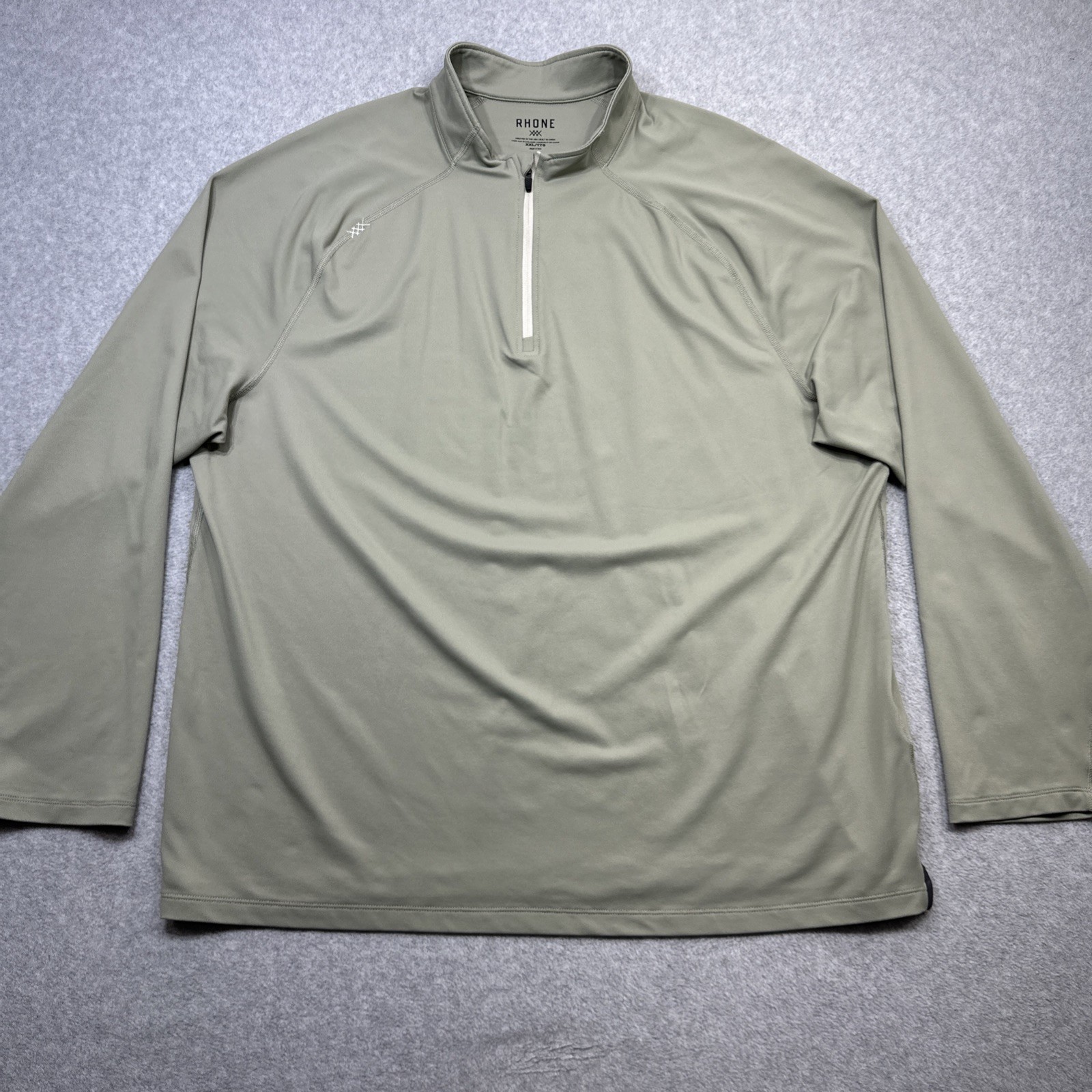 Rhone Performance Session 1/4 Zip Pullover XXL Beige Stretch Golf Training Gym gallery