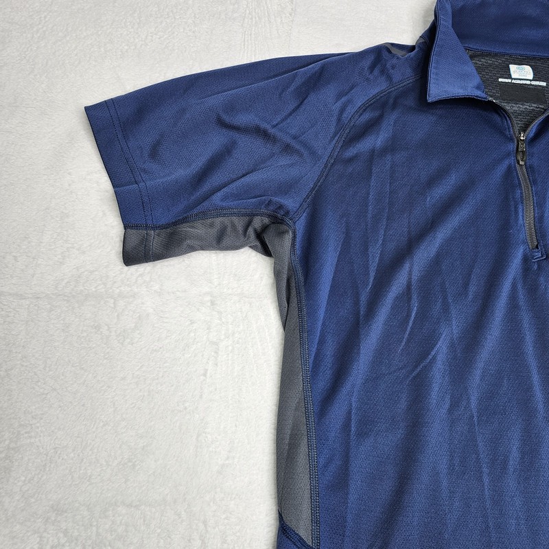 Columbia Titanium Omni-Freeze Zero Men's M Polo Shirt Short Sleeve 1/4 Zip Blue gallery