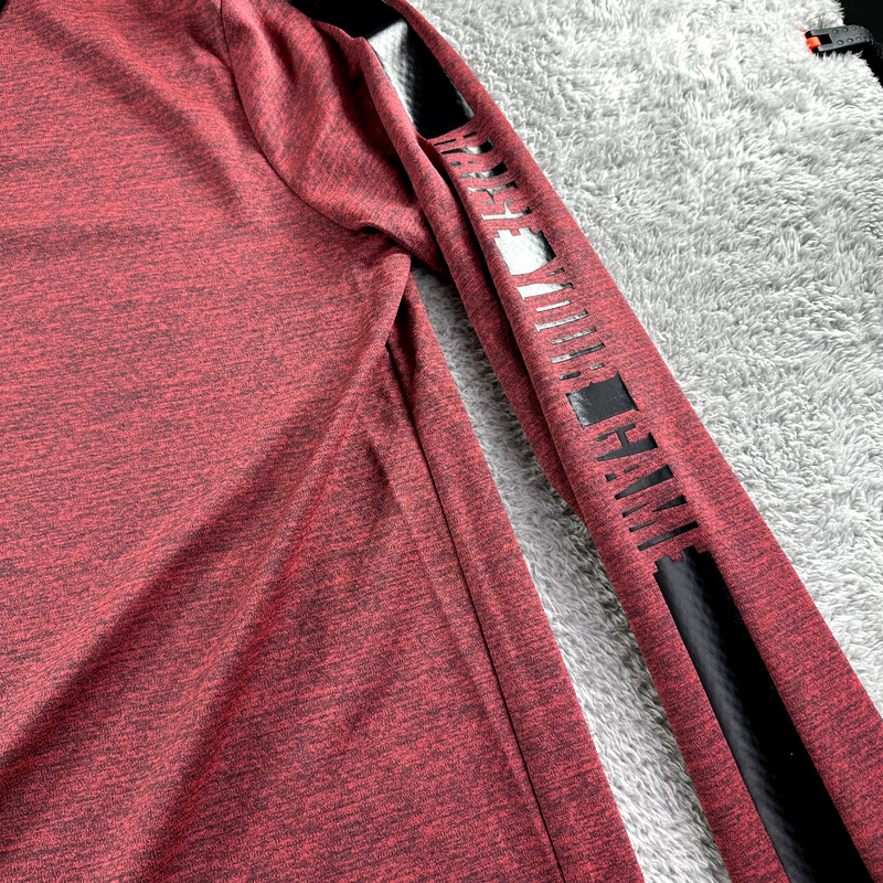 MSX Michael Strahan Shirt Mens Large Tall Red Athletic Long Sleeve Polyester gallery
